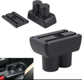 Suzuki Jimny ile Uyumlu 2007-2018 Delmesiz Vidasız Kol Dayama Kolçak Siyah - 2