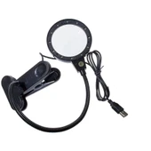 12 Led Clipslı Işıklı Büyüteç,işıklı Masa Lambası Çalışma Lambası - 4