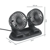 Araç Araba Otomobil Mini 2 li Vantilatör Fan Pervane Soğutucu 12V FAN10 - 2