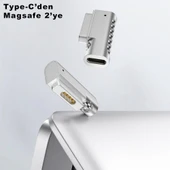 Type-C To Magsafe 2 ile Uyumlu 85W a Kadar Destekli L Model Şarj Çevirici Adaptör - 3