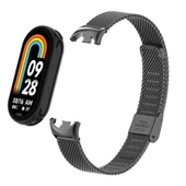 Xiaomi Mi Band 8 9 10 Uyumlu Paslanmaz Metal Hasır Tokalı Kordon Kayış thumbnail 8