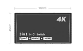 Onten 5601 ile Uyumlu Type-C+Hdmi to Hdmi 4K HD Video Çevirici Switcher - 4