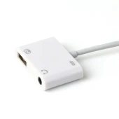 iPhone Lightning ile Uyumlu 3.5 mm Kulaklık ve Usb 3.0 Kamera Hub Adaptör - 4