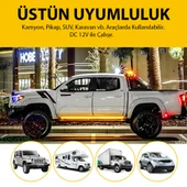 Pick Up Off Road Karavan Suv Yan Basamak Ledi DRL Sinyalli 180cm - 5