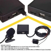 Bmw E85 83 Z4 X3 Mini Cooper ile Uyumlu Bt 5.0 Mikrofonlu Aux Adaptörü Sku10 Usb Tf Kart Girişi - 4