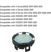 Bmw G20 G22 G29 G14 G15 G16 ile Uyumlu Serisi Kristal Start Stop Tuşu thumbnail 5