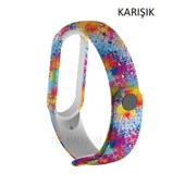 Xiaomi Mi Band 5 Mi Band 6 Mi Band 7 Uyumlu Desenli Silikon Kordon thumbnail 7