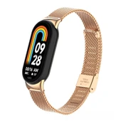 Xiaomi Mi Band 8 9 10 Uyumlu Paslanmaz Metal Hasır Tokalı Kordon Kayış thumbnail 3