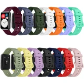 Huawei Watch Fit Uyumlu Silikon Kordon Kayış thumbnail 1