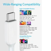 Macbook Xiaomi ile Uyumlu Type-C to Type-C 5A 100W PD Hızlı Şarj Kablosu 2mt - 6