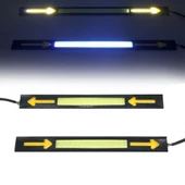 Gündüz Ledi Farı COB DRL Su Geçirmez Beyaz Sarı Sinyali İnce - 2