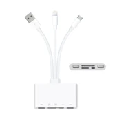 5in1 Allround iPhone ile Uyumlu Type-C Usb 2xUsb Sd Tf Kart Şarj Adaptörü - 3