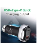 38w Pd 20w Qc 3.0 18w Hızlı Araç Şarj Cihazı YSY312 Siyah - 2