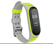 Xiaomi Mi Band 5 6 7 Uyumlu Delikli Spor Silikon Kordon Kayış - 11