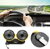 Araç Araba Ev Ofis Masaüstü 2 li Vantilatör Fan Pervane Usb Girişli X916 - 5