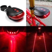 Bisiklet Led Stop Lambası Lazer Şeritli Arka Stop - 2