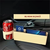 Araç İçi Koltuk Yanı Arası Plastik Cep Eşya Gözü ve Bardaklık - 5