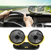 Araç Araba Ev Ofis Masaüstü 2 li Vantilatör Fan Pervane Usb Girişli X916 - 7
