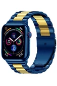 Apple Watch 7 8 9 10 Ultra 2 44 45 46 49mm Uyumlu Çelik Kordon thumbnail 1