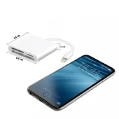 iPhone iPad iPod ile Uyumlu SD TF CF Kart Okuyucu Adaptör Çevirici NK1011 - 3