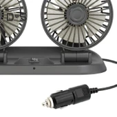 Araç Araba Otomobil Mini 2 li Vantilatör Fan Pervane Soğutucu 12V FAN10 - 7