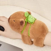 Sevimli Oturan Kapibara Capybara Bileklik Dekoratif Araba Aksesuarı Peluş Oyuncak 17 CM - 2