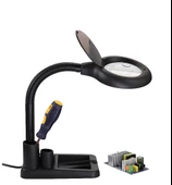 Esnek 5x /10x,40 Led Işıklı Büyüteç ,lamba  Büyüteç Okuma, Çalışma Lehim Masa Lambası A808 thumbnail 7