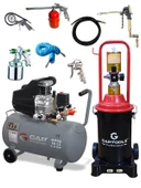 Rowermax Gap 12 Litre Yağlama ve Kompresör Seti 5 Parça Havalı Setli 50 Litre Kompresör ve 12 Litre - 1