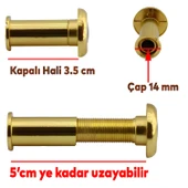 Kapaksız Kapı Dürbünü Çelik Kapı Gold 35-50 mm Ayarlanabilir Çap 14 mm - 2