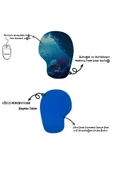 Bilek Destekli Memory Foam Kaymaz Taban Mouse Pad MSP-008 DESENLİ 9 - 2
