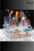 Vivart 3 Katlı Çekmeceli Makyaj Düzenleyici Organizer Set - 2