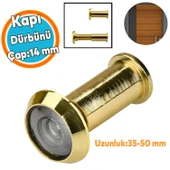 Kapaksız Kapı Dürbünü Çelik Kapı Gold 35-50 mm Ayarlanabilir Çap 14 mm - 1