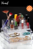 Vivart 3 Katlı Çekmeceli Makyaj Düzenleyici Organizer Set - 1