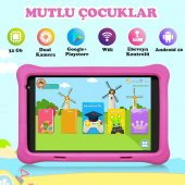 NPO 8" IPS Ekran 2GB 32GB Android 13.0 A133P 1.8GHz Antişok Çocuk Tableti, Kids Tablet Pembe RS407 - 4
