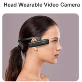 Ozmik 4K Kafa monte Video kamera 120d geniş açı Lens dahili pil APP kontrolü - 4