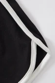 Kadın Siyah Askılı Crop Top ve Şortlu Gecelik Takım - 5