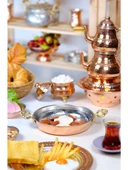 Dövme Bakır Kalın Bakır Sahan Yumurta Tava Kuymak Menemen Tava  Çapı 16 cm - 1