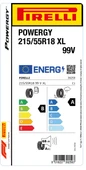 PİRELLİ 215/55R18 99V XL POWERGY YAZ LASTİGİ ÜRETİM YILI:2025 - 2