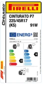 PİRELLİ 225/45R17 91W CİNT P7 YAZ LASTİGİ ÜRETİM YILI:2023 - 2