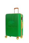 Bad Bear Logo Suitcase 23.01.80.001Y Yeşil Büyük Boy Tekerlekli ABS Valiz 95 Lt. thumbnail 1