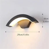 Elektrikle Çalışır 24 Watt İç ve Dış Mekan Led Duvar Aplik Bahçe Kapı Girişi Armatür 3200K Gün Işığı - 2