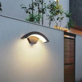 Elektrikle Çalışır 24 Watt İç ve Dış Mekan Led Duvar Aplik Bahçe Kapı Girişi Armatür 3200K Gün Işığı - 4