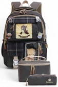 Relaxion 2203-1395 Kore Tarzı Unisex Çocuk Üçlü Set İlkokul Sırt Çantası - 3