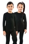 Kız Erkek Çocuk Termal Siyah İçlik Fanila Body Takım - 1