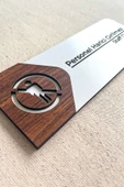 Personel Harici Giremez Kapı Tabelası – MDF Uyarı Levhası | 19x7 cm Çift Katmanlı - 3