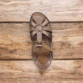 VENÜS 25028402Y KALIN TABAN BURNU KAPALI KADIN DERİ SANDALET - 11