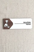 Mutfak Kapı Tabelası – Kapı İsimliği | 19x7 cm Çift Katmanlı Yönlendirme Levhası - 1