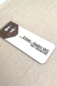 Kadın - Erkek WC Kapı Tabelası – MDF Tuvalet Yönlendirme Levhası | 19x7 cm Çift Katmanlı - 3