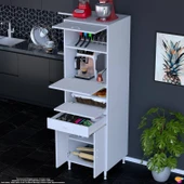 Modilayn ENNET 60x194.6x56 cm, 1 Çekmece Ve 5 Kapaklı, Mutfağınıza Özel Ekmeklikli Kiler Dolabı. - 3