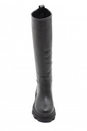 HULDE SİYAH RENK DİZ ALTI KADIN ÇİZME - 3